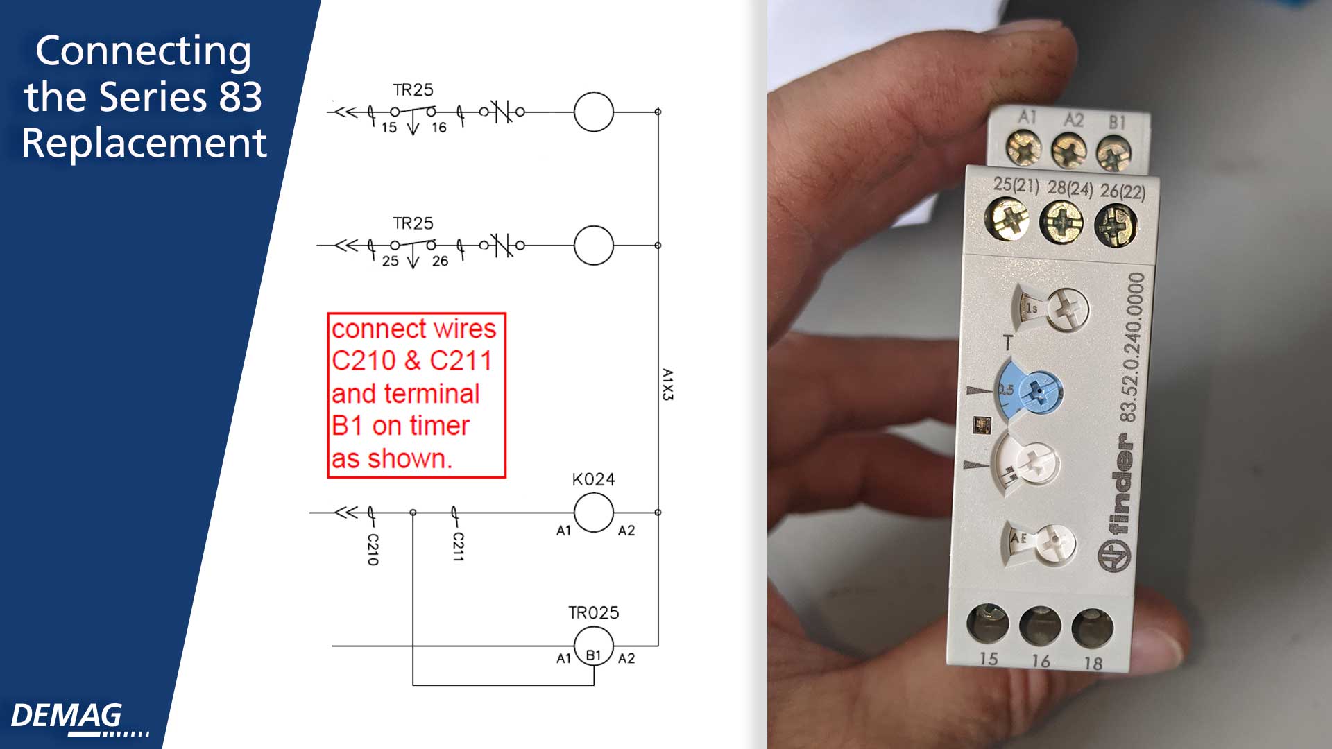 Finder Type 83 wiring sketch