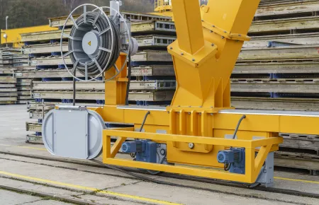 The deflection device of the cable drum ensures perfect cable routing